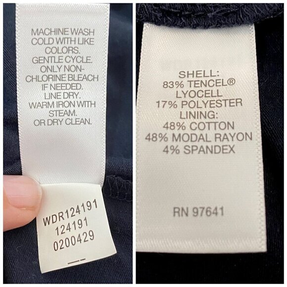 Pure Jill Textured mixed media dress, , Navy, Size XS - Picture 9 of 9